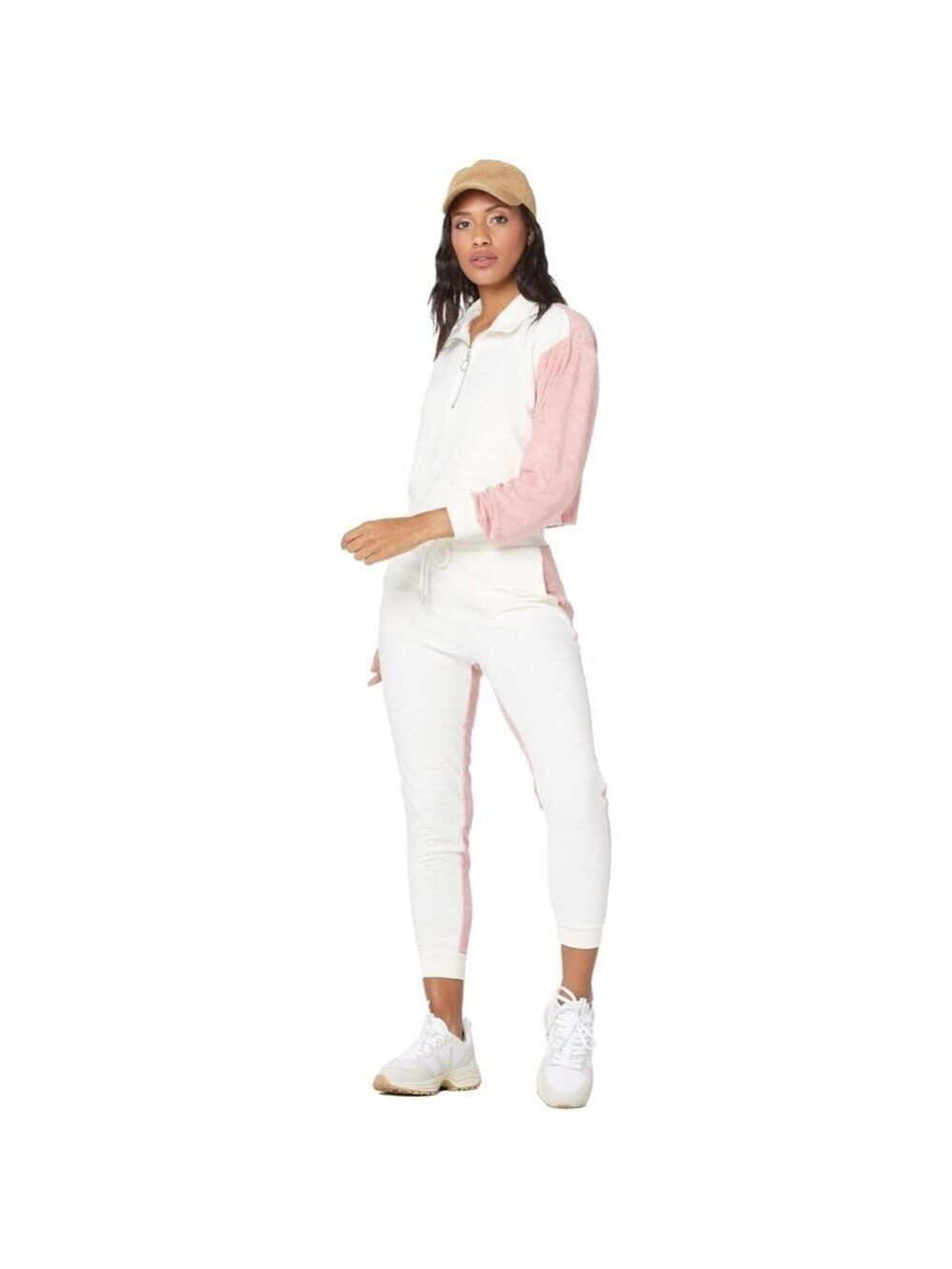 L*space Back At It Pants - size large - NWT (cream/peach)